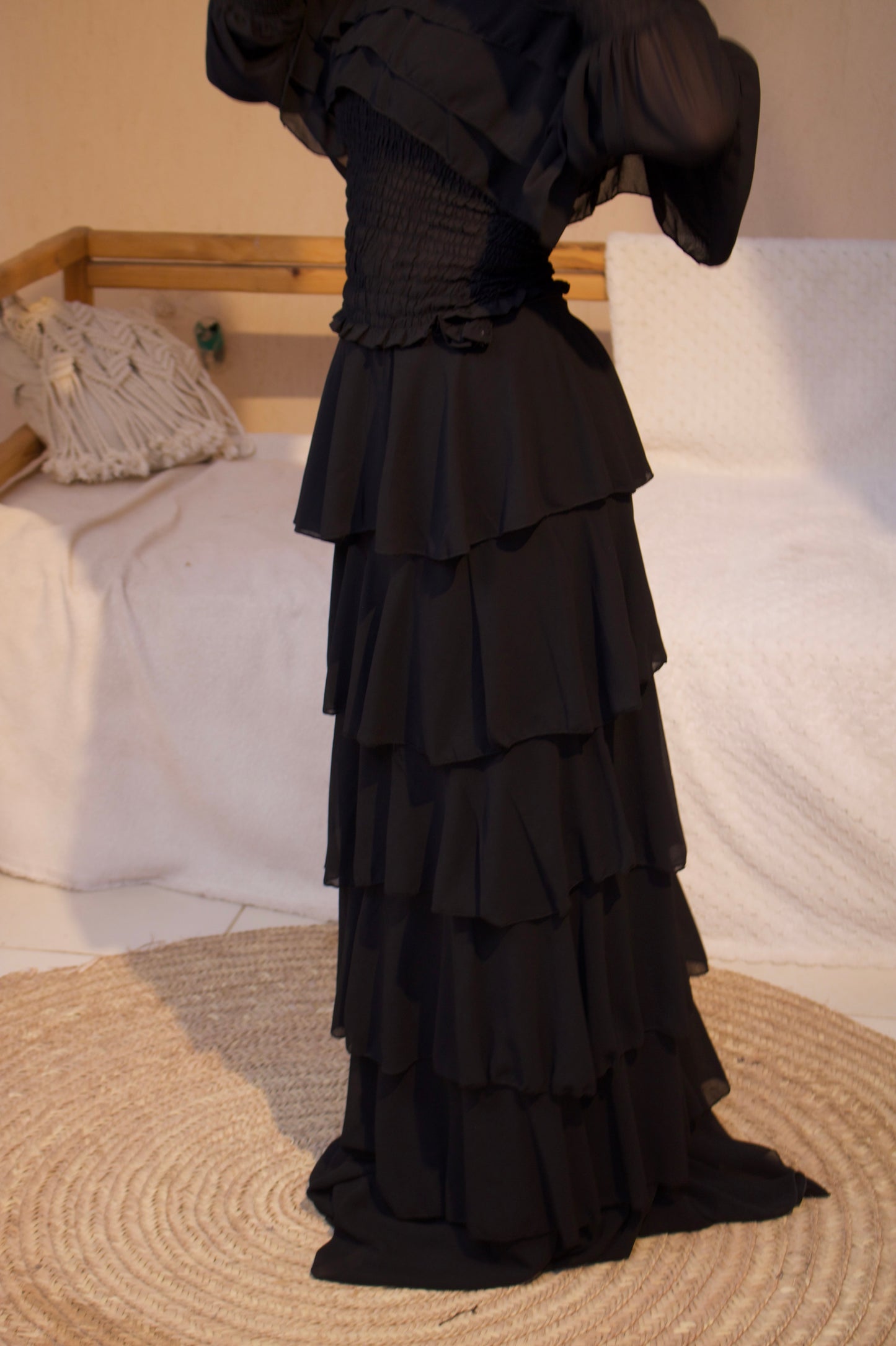 Black Ruffle Skirt