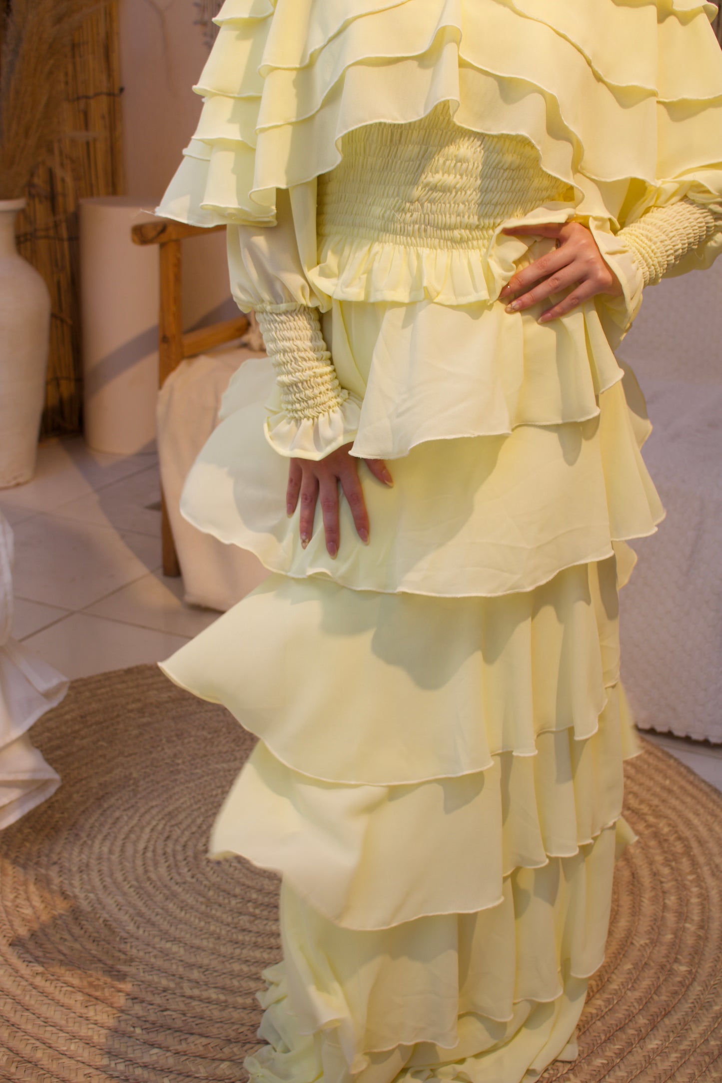 Yellow Ruffle Skirt