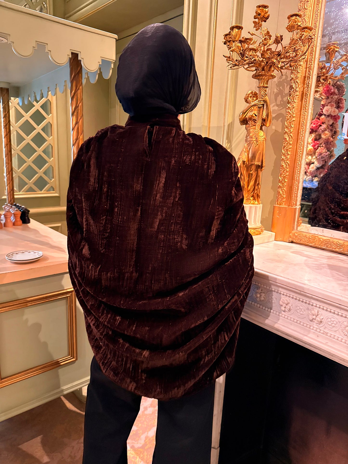 Marron Drapé Top