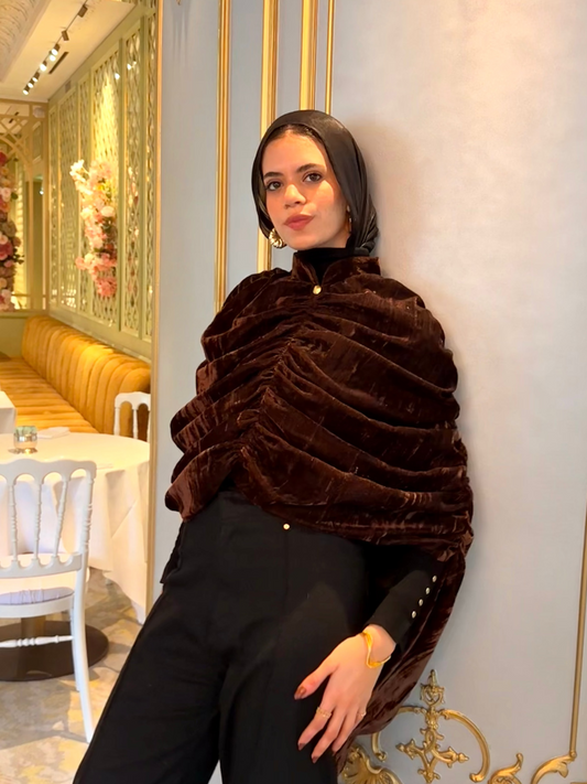 Marron Drapé Top